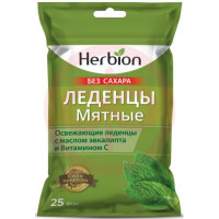 Хербион леденцы без сахара №25 (62,5г) мятные с маслом эвкалипта и вит с. Фото