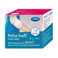Пеха-хафт бинт эластичный самофиксирующийся №1 4смх4м б/лат. бел.. Фото