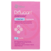 Дифлюкан порошок для приготовления суспензии для приема внутрь 10мг/1мл 24.4г №1. Фото